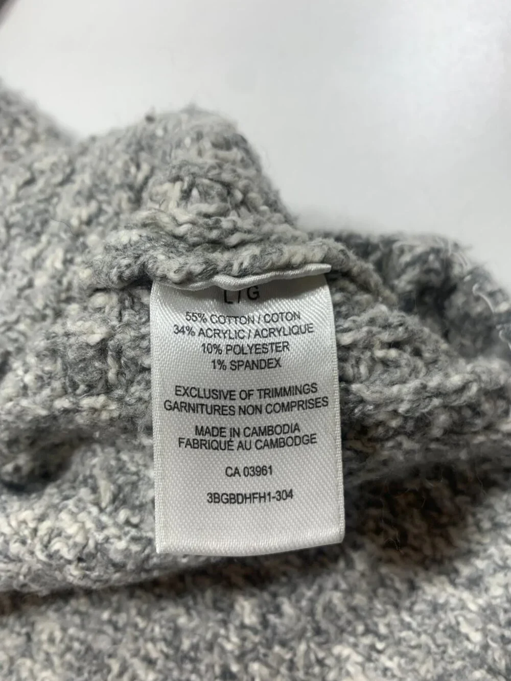 Denver Hayes Cozy Knit Mock Neck Sweater Grey Textured Pullover Size L - Picture 8 of 10